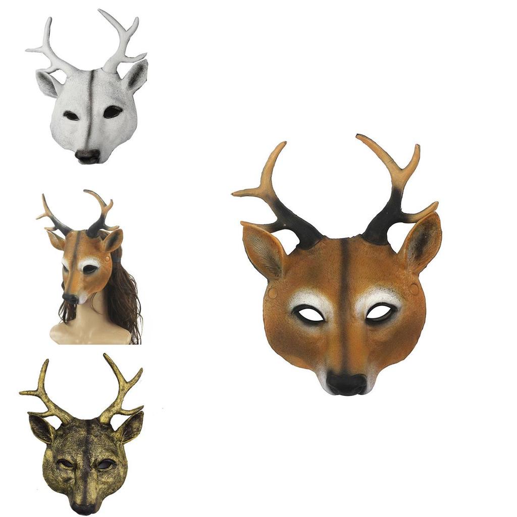 Premium Deer Mask For Halloween And Carnival Parties Handcrafted Pu Material