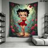 betty boop Wall Tapestry Aesthetic Wall Hanging Printed Fabric Blanket Decorative Tapestries for Bedroom Living Room Home Decor
