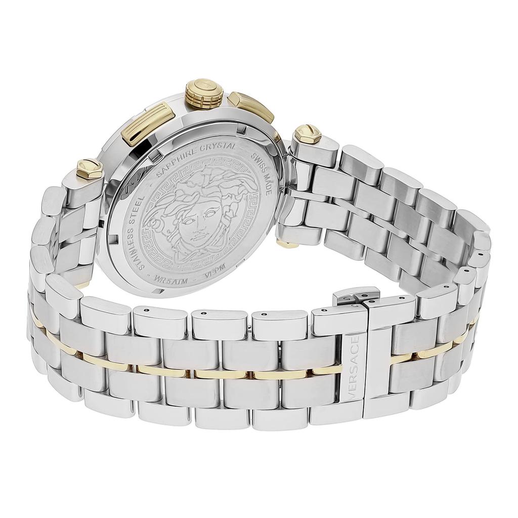 Hodinky GRECA CHRONO Stříbrný ciferník Nerezová ocel Safírové sklo Quartz 45MM Švýcarské hodinky VEPM00520 [Versace] Pánské [Položka]