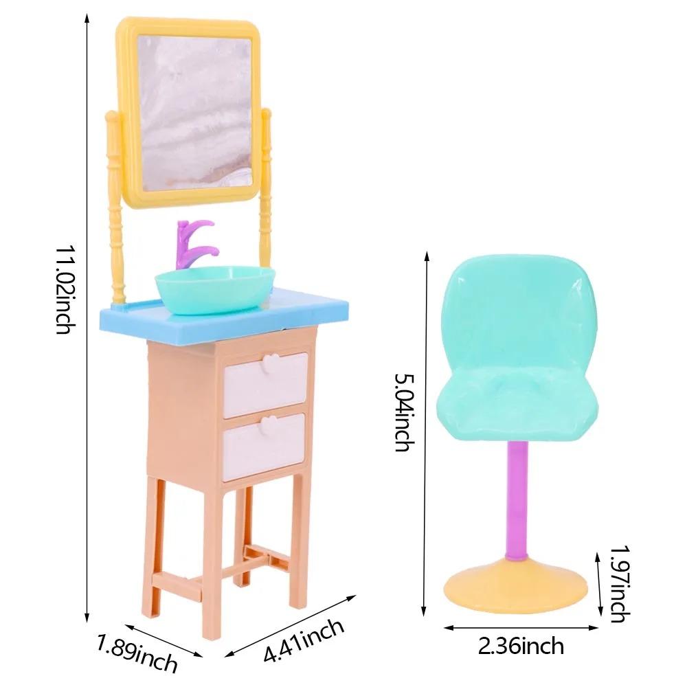 1:Mașină de spălat mini mobilier 12, Distribuitor de apă, Frigider, Set de rochii pentru păpușă de 30 cm și accesorii pentru casa de păpuși BJD 1/6 pentru jucării pentru fete