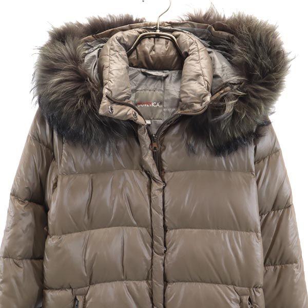 DUVETICA Down jacket 40 Brown Fur hood Women Used