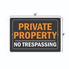 Trespassing Sign Property Private Aluminum Metal Warning Sign, Security Posted