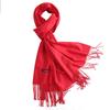 Annual Meeting Cashmere Feel Scarf: Lightweight 100g Solid Color Gift for Men & Women - Autumn/Winter Warm Shawl