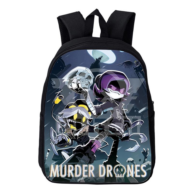 Murder Drones Uzi and N Backpacks Toddler Kindergarten Bags Boys Girls School Bags Funny Cartoon Kids Waterproof Bookbag Mochlia