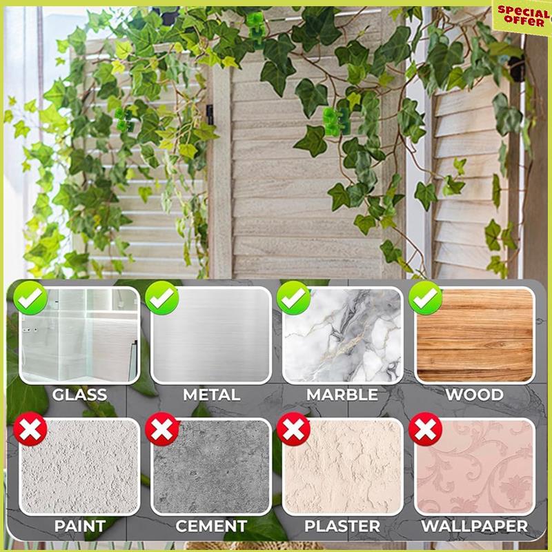 

A34R 300PCS Plant Climbing Wall Fixture Clips Plant Vine Wall Clips Wall Plant Support Hook For Climbing Plants Outdoor NONE зелёный
