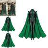Thor3 Ragnarok Hela Yetişkin Çocuk Bodysuit Pelerin Cadılar Bayramı Kostümü Rol Yapma ve Sahne Gösterileri İçin Mükemmel