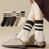 10 Pairs Socks Women's Mid-tube Socks Autumn and Winter College Style  Breathable Deodorant Cotton Socks Ins Trendy Socks Maillard Color