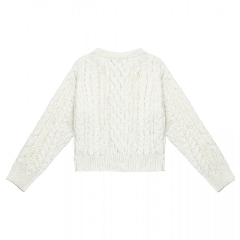 Korean Designer Wool Knit Sweater Men - Casual Round Neck Pullover With Twisted Cable Detail 2025