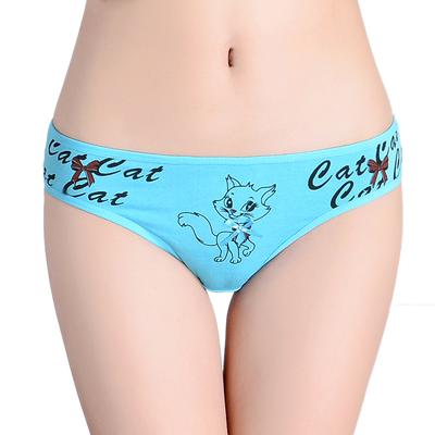 Perizoma da donna sexy Mutandine perizoma con stampa gatto carino Mutandine da donna in cotone Intimo da donna