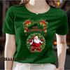 Women's T-shirt Santa Claus Flower Arrangement T-shirt