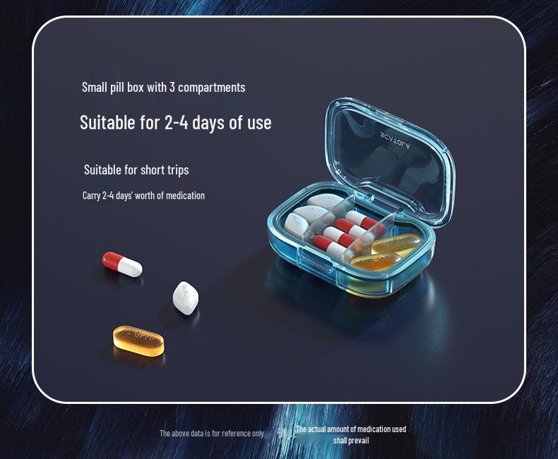 Organizator săptămânal portabil cu 21 de compartimente - Capacitate mare, Multi-compartiment sigilat pentru depozitarea și distribuirea medicamentelor