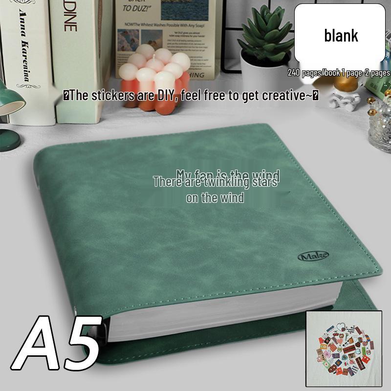 Notizbuch im Ins-Stil aus weichem Leder: B5 & A5 Leerer Tagesplaner für Schüler