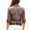 Camicie Vintage da Donna in Denim Lavato Manica Lunga Collo a Revers Bottoni Bluse Casual Ampie Top Quotidiani