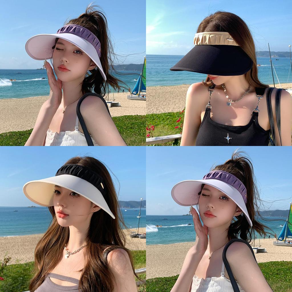 Summer Ice Silk Floppy Sun Hat With Wide Brim For Outdoor Protection And Uv Shielding