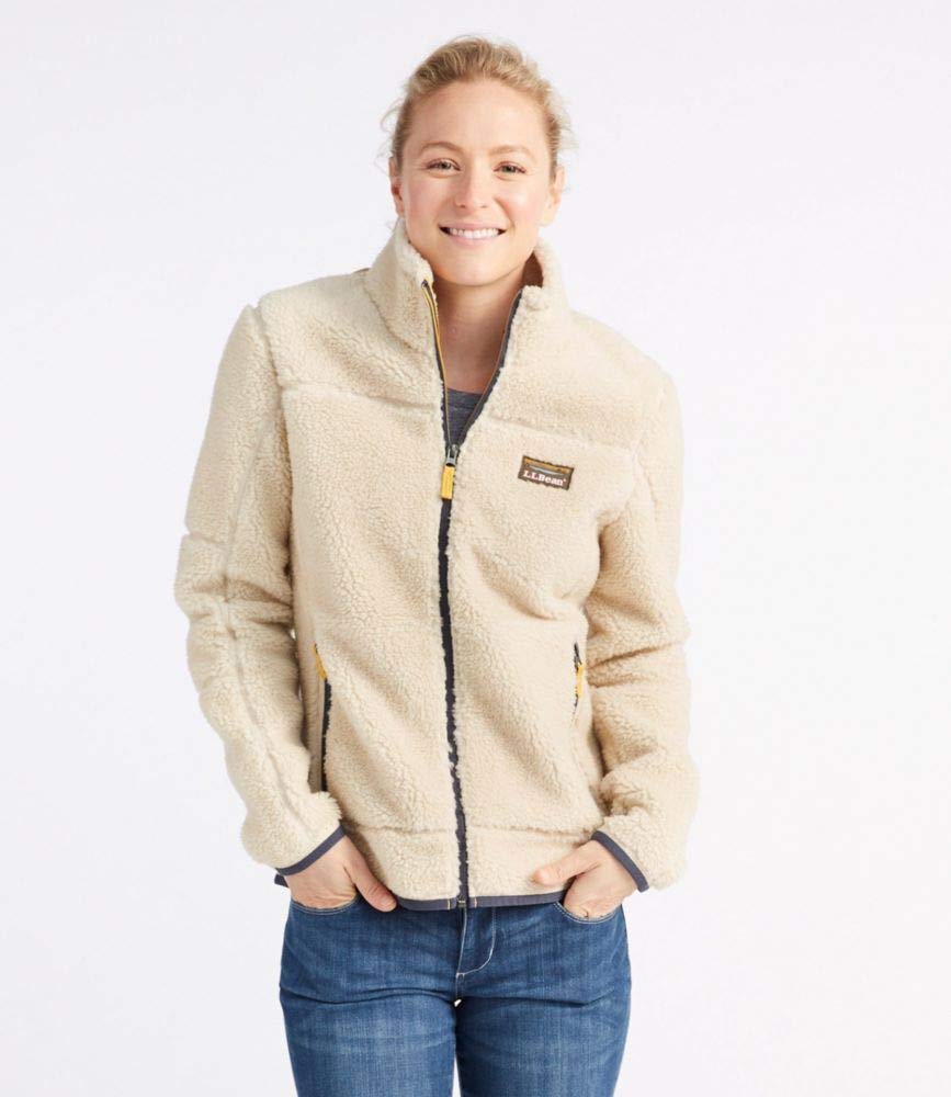 LLB Mountain Pile Fleece Jacket US Fit Regular XS Size Carbon Navy Blue 1000046066 Women's