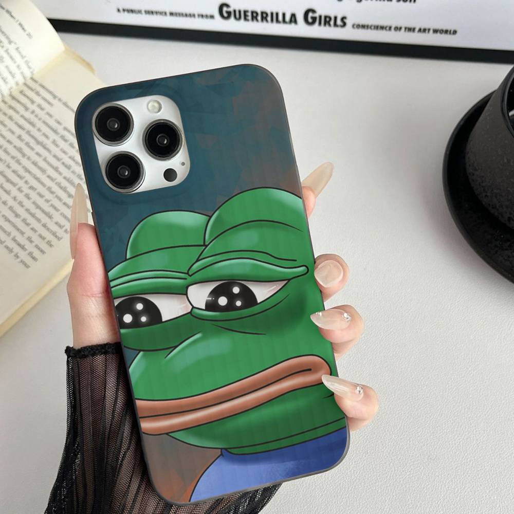 Internet Meme Sad Pepe The Frog Phone Case For IPhone 17 16 15 14 Plus 11 12 13 Pro Max Shockproof Protection Soft Back Cover