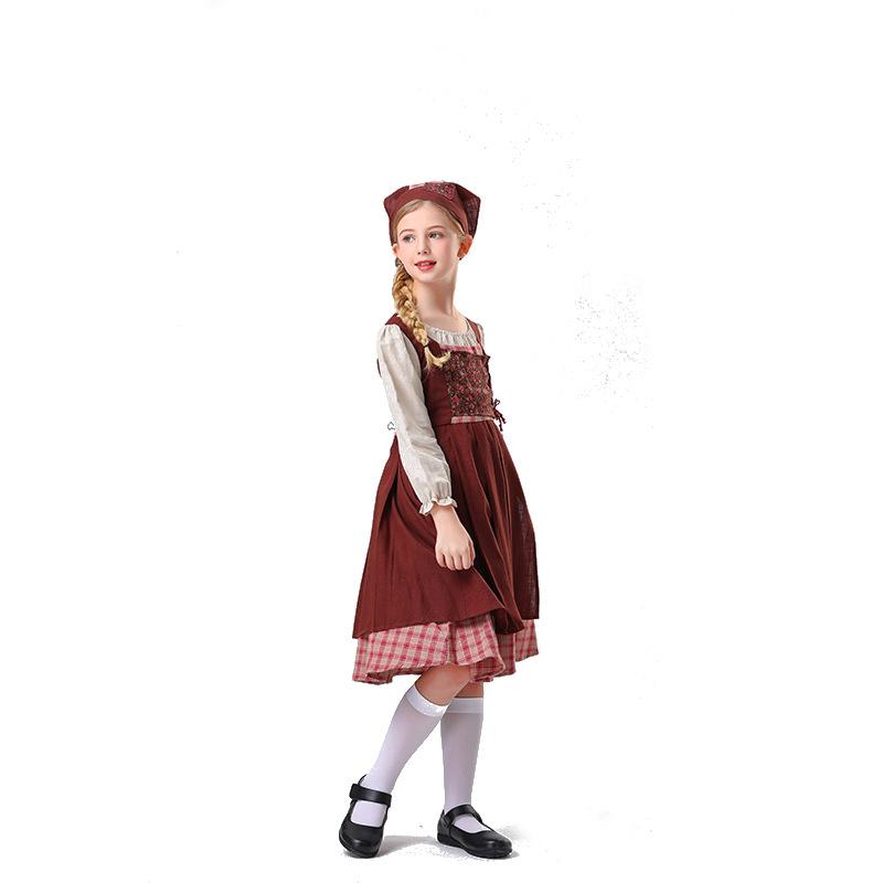 Cosplay Halloween Children play medieval roles National costumes Stage costumes Match girl