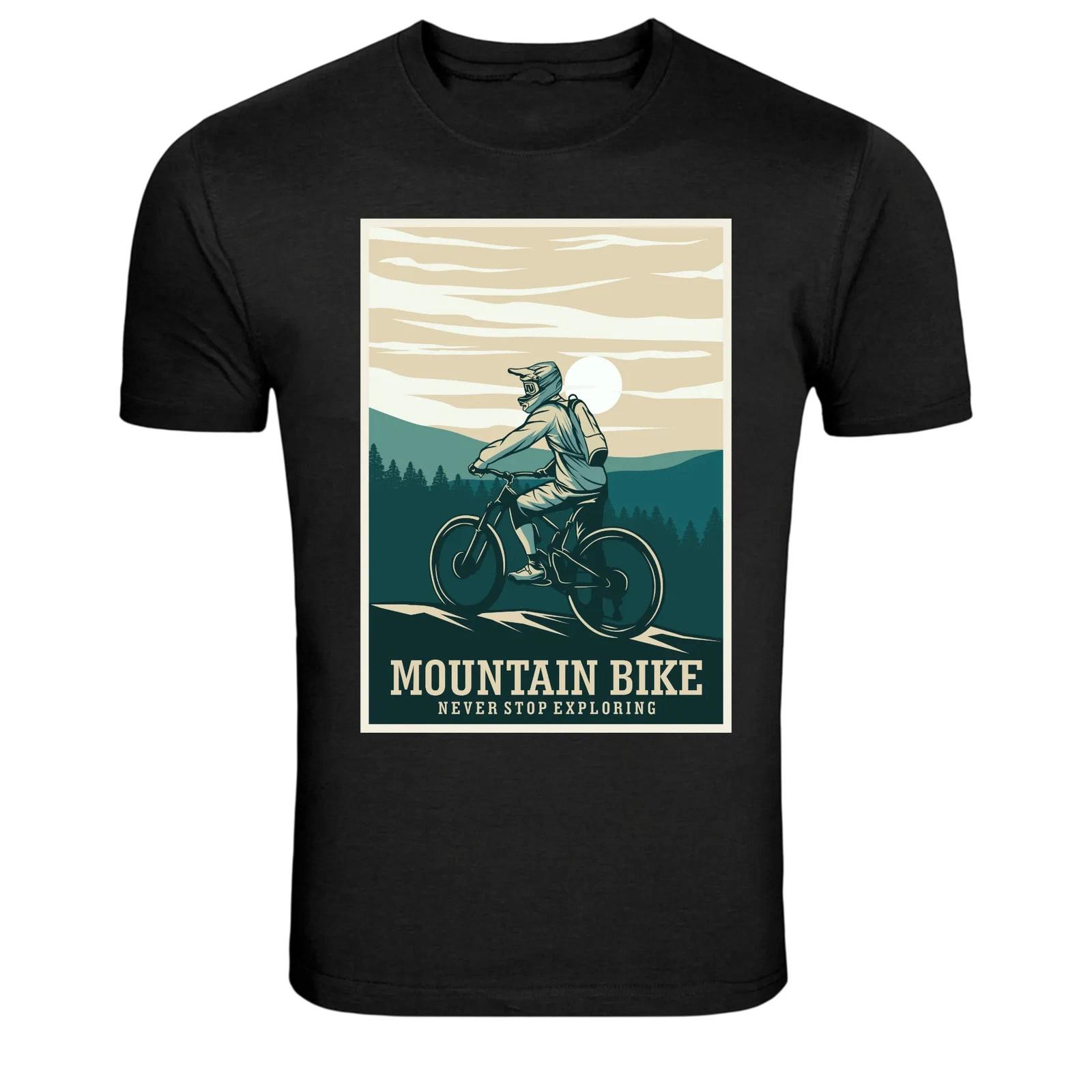 Mountain Bike Rider Adventure Never Stop Exploring T Shirt S