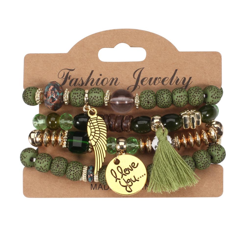 Bohemian Multi-Layer Bracelet with Hot-Selling Imitation Bodhi Beads