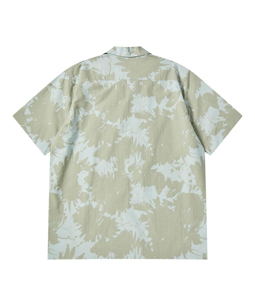 BEYOND CLOSET [Collection Line] Lux Fabric Multi Pattern Short Sleeve Shirt Multi