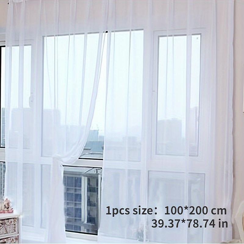 Pack of 2 Vibrant Floral Sheer Tulle Curtains - Lightweight and Breathable for Living Room and Bedroom Décor, 78.7″ x 39.4″, Easy Care