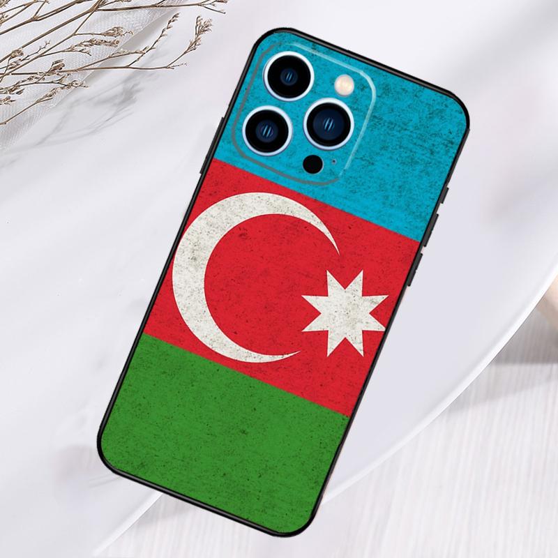 Azerbaijan Flag Phone Case For iPhone 17 Pro Max 16 15 13 12 11 14 Pro Max Plus 13 12 Mini 16e 17 Air Cover