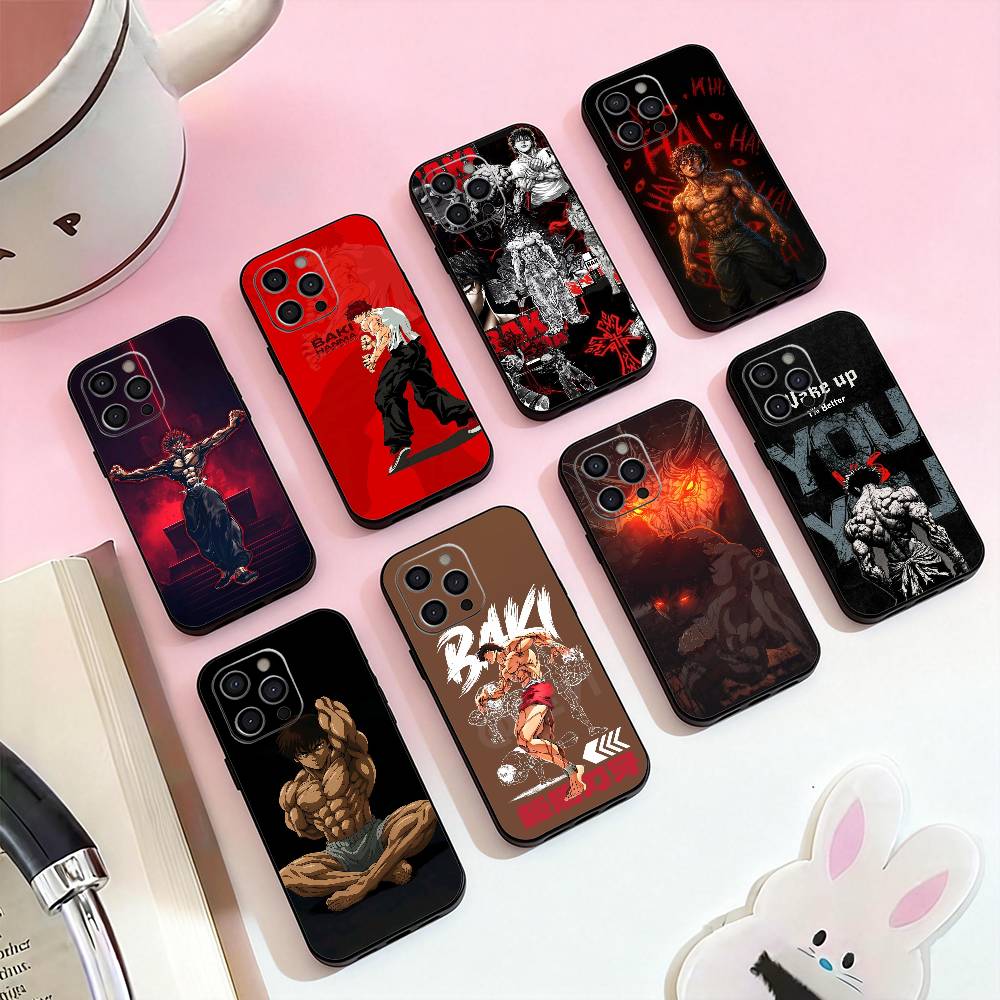 Anime B-Baki H-hanma Phone Case For iPhone 17,16,15,14,13,12,11 Plus,Pro,Max,XS Silicone Soft Cover
