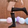 Lolita White Lace Calf Socks 80D Velvet Medium Tube Socks Women's Spring and Autumn JK Half-length Knee Stockings