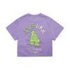 MLB FW21 Back Print Logo Pullover Round Neck Short Sleeve Cropped Top Women tops Purple 3FTSL8023-07PPN