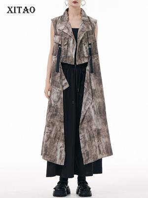 Irregular Fashion Women Sleeveless Long Vest HQQ1459
