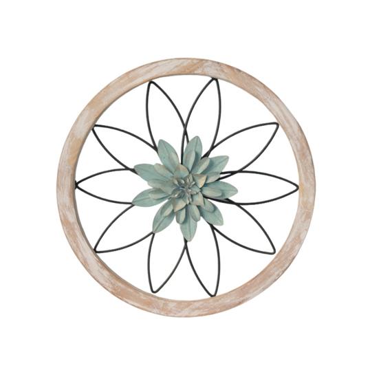 3 Pcs Farmhouse Wall Decor Wooden Rustic Flower Decoration Wall Art Ornament for Living Room Bedroom Dining Room