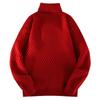 White Pullover Turtleneck Men's Knitted Sweater Autumn and Winter New Trendy Brand Loose Casual Student Sweater