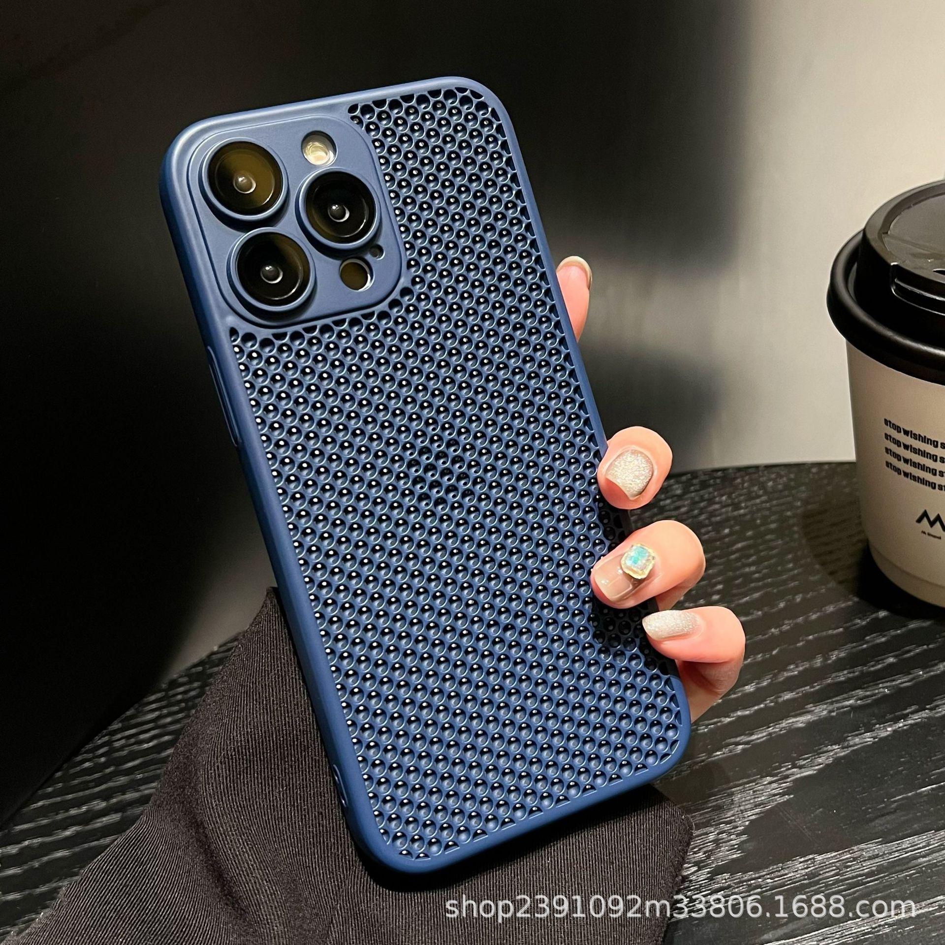 

Summer for Apple 16 Promax Breathable Cooling Phone Case for IPhone 15 Lens Anti-fall PC Sheath Hard Case For iPhone16 PROMAX