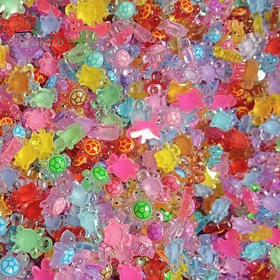 100 Pcs Mini Turtle Figurines Glow In The Dark Turtle Ornaments Miniature Turtle Statues for Fairy Garden Decor DIY Crafts Micro Landscaping