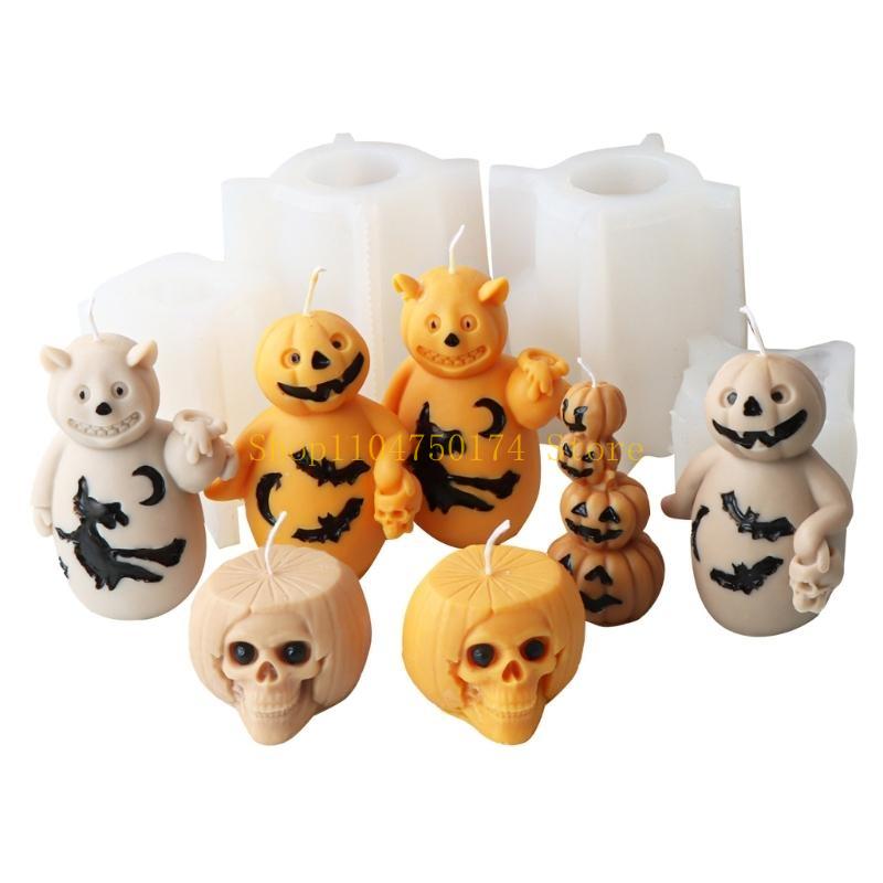 Halloween Pumpkin Molds for Candle Soap Chocolate Fondant Hollween Decorations, Pumpkin Silicones Molds Top Sale