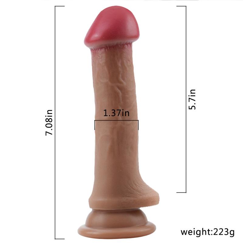 Weiblicher eiloser großer Kopf, dicker Simulationsdildo, superweicher Silikon-weiblicher Masturbator, Sauger, Sex-Penis