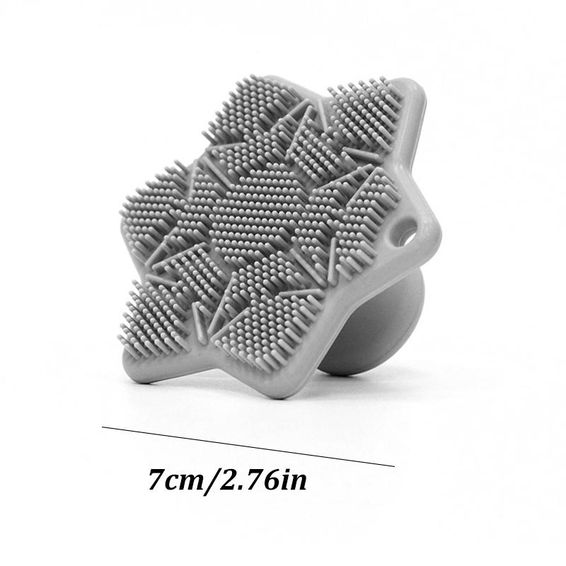 Mini Soft Silicone Exfoliating Brush Cleanser Manual Body Cleansing Facial Care Portable Scrubber Shower Silicone Bath Brush