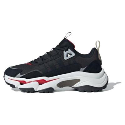 Citywalk Comfortable Lace-Up PU Fabric Synthetic Leather Wear-Resistant Breathable Low-Top Running Shoes Unisex Running Shoes Black IG2237