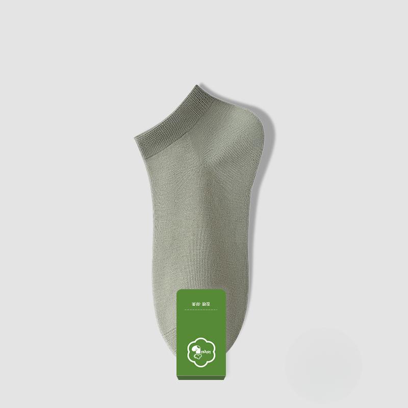 

Мужские тонкие летние носки из чистого хлопка, антибактериальные, дезодорирующие, впитывающие пот, дышащие, бесшовные короткие носки 1 pair армия зеленый