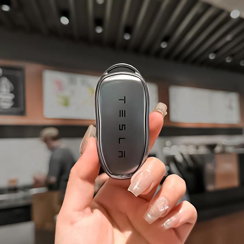 Car Sticker 2025 New Tesla Soft TPU Car Smart Remote Key Case Fob Cover Bag Holder Shell For Tesla Model 3 Model S Model Y Prote
