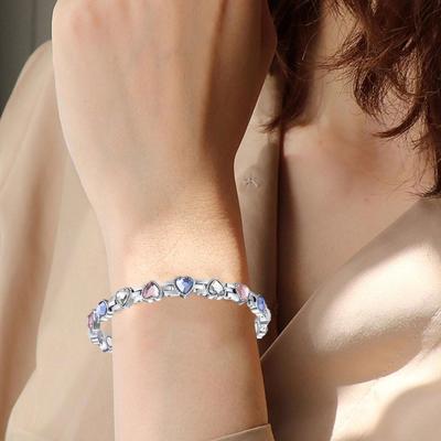 Fashionable Love Cubic Zirconia Bracelet Energy Magnet Bracelet for Women Health Care Couple Jewelry