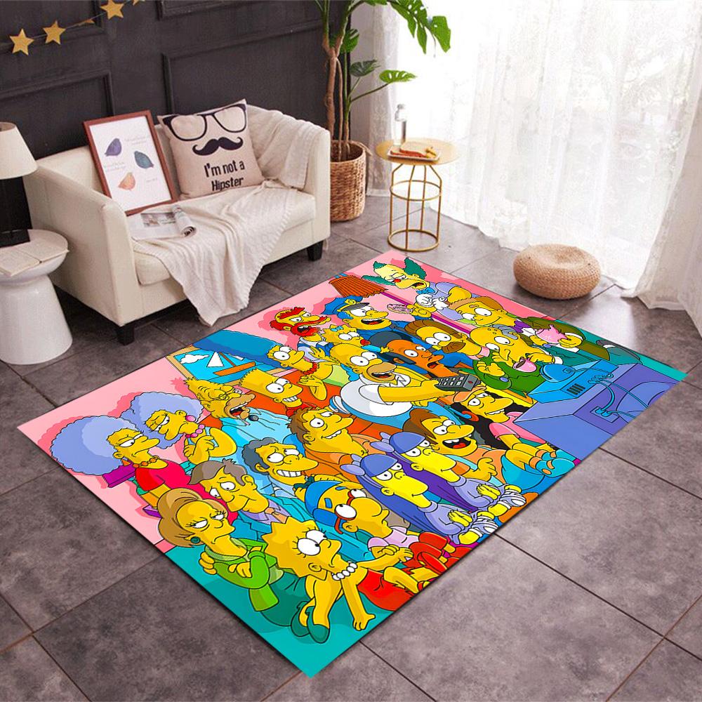 Tappeti Antiscivolo a Tema Mashup Simpsons Gta Vi - Arredamento per la Casa in Poliestere, Adatti per Camere da Letto, Soggiorni, Ingressi, Studi e Decorazioni