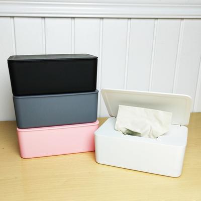 Nouvelle boîte à mouchoirs en plastique, support de mouchoirs humides, couvercle de lingettes, boîte de rangement de papier de soie, distributeur de serviettes en papier, organisateur de serviettes à domicile