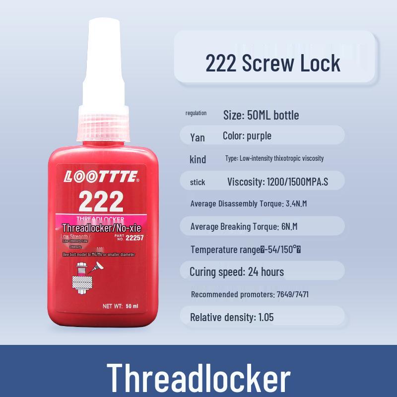 Anaerobic Thread Locking Sealant: 243, 222, 242, 262, 263, 271, 272, 277