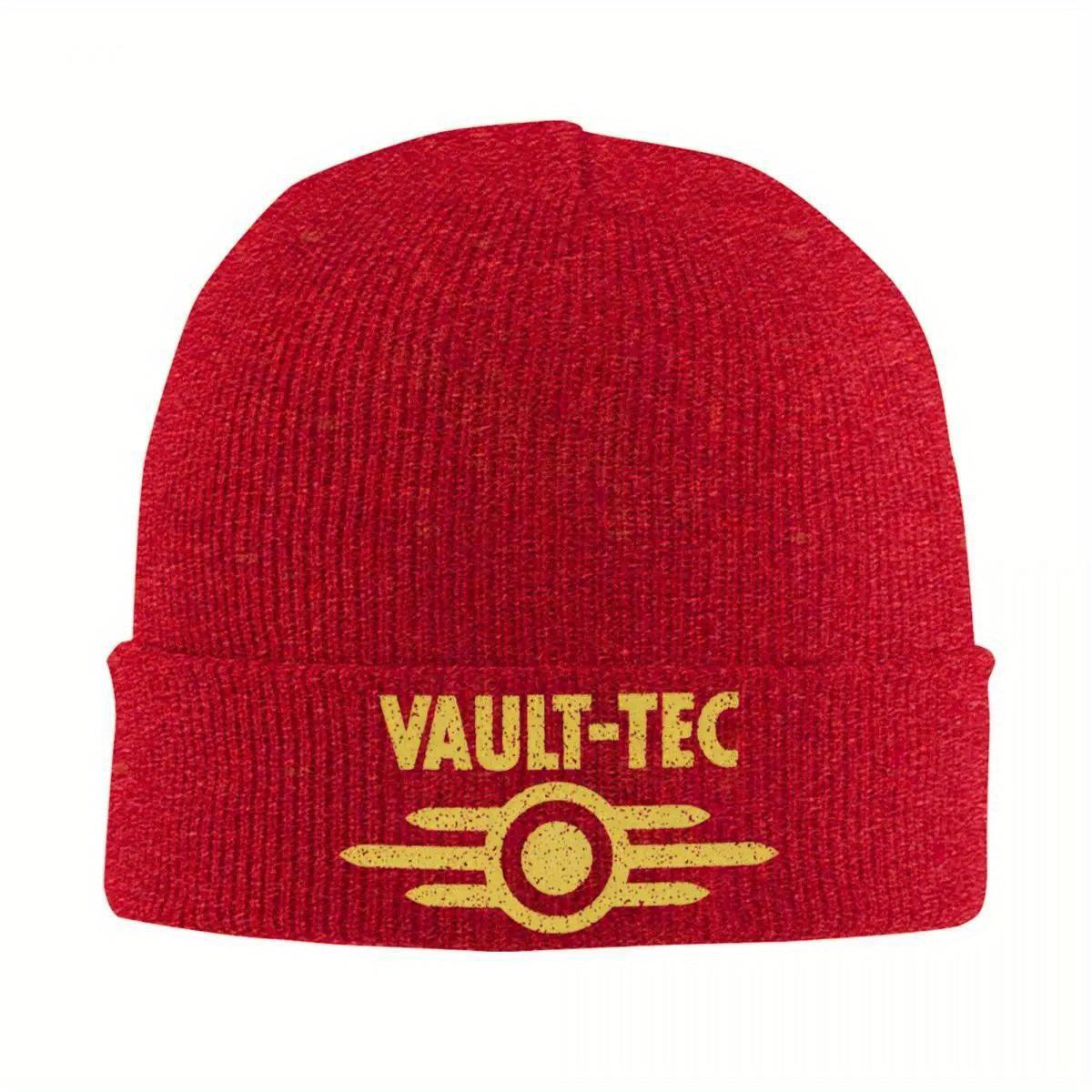 Вязаная шапка-бини с логотипом VaultTec, зимняя теплая шапка, хип-хоп мода, кепка из Fallout, для унисекс, женщин