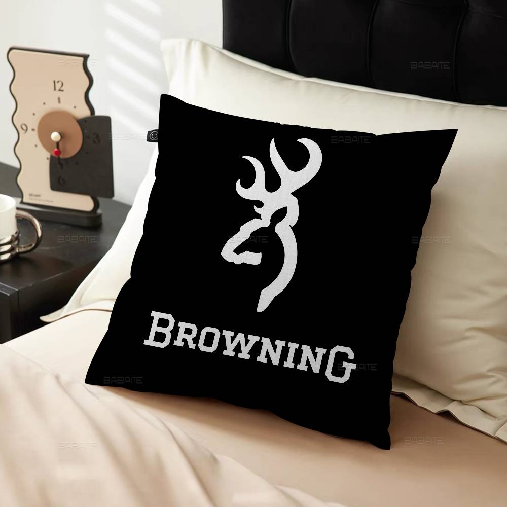 BBrownings Logo Pillow Cushion Cover Pillowcase Living Room Sofa Home Decor Customized
