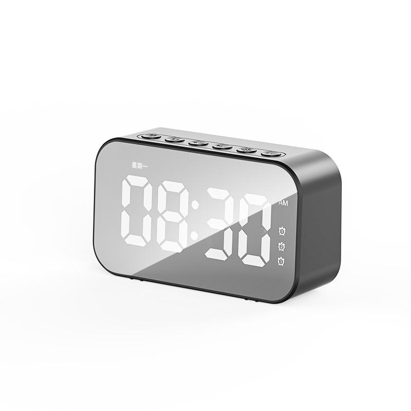 Bluetooth Wireless Speaker & LED Mirror Digital Alarm Clock with Stereo Sound - Perfect Gift