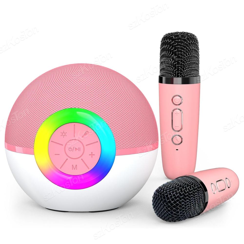 

Беспроводные комплекты микрофонов для караоке Мини Портативный Bluetooth-динамик Караоке-машина Домашняя вечеринка Подарки на Рождество и день рождения