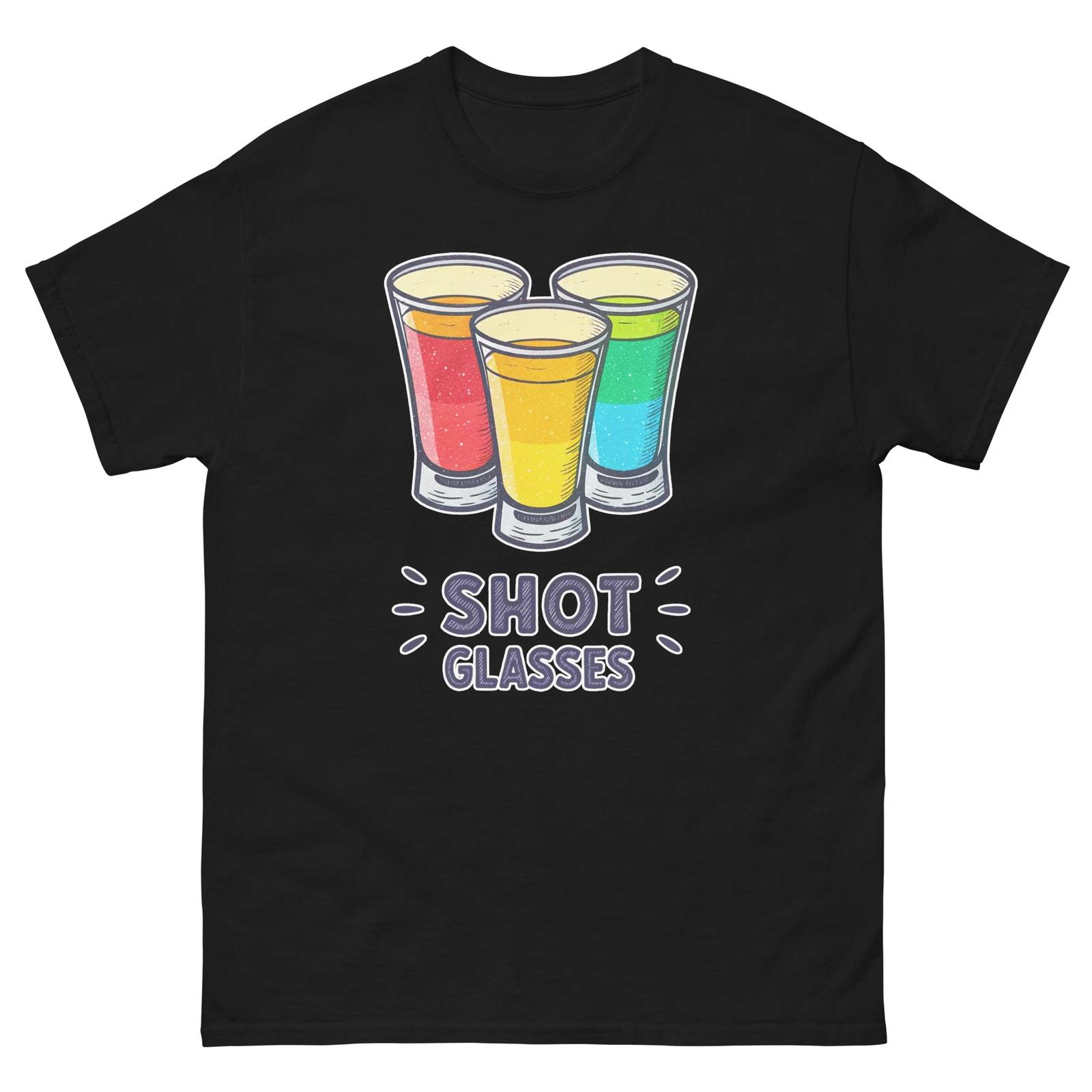 Shot Glasses Bar Nightclub Bar Nightlife Party T-Shirt XL