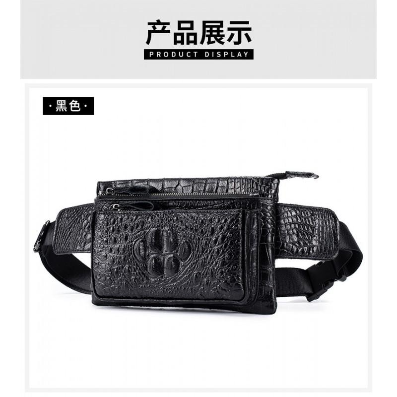 Kopfschicht Rindsleder Hüfttasche Herren Multifunktional Sport Leder Crossbody Handys Hochwertiges Gefühl